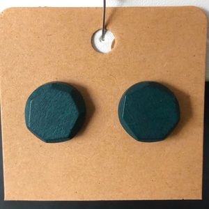 $6 - Brand New Plunder Green Wooden Studs